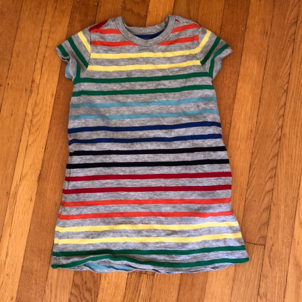 Striped cotton dress with pockets